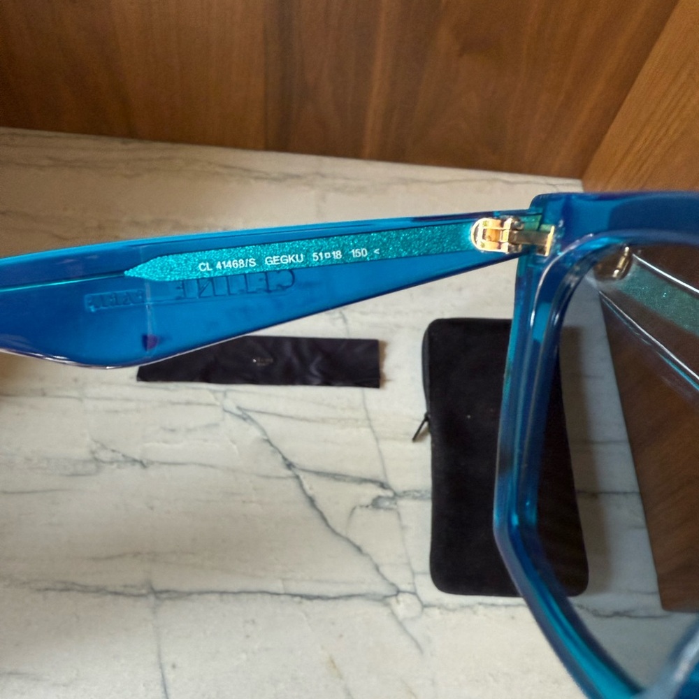 CELINE Edge sunglasses - Blue - Picture 4 of 9